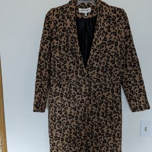 Kendall & Kylie Leopard Print Coat